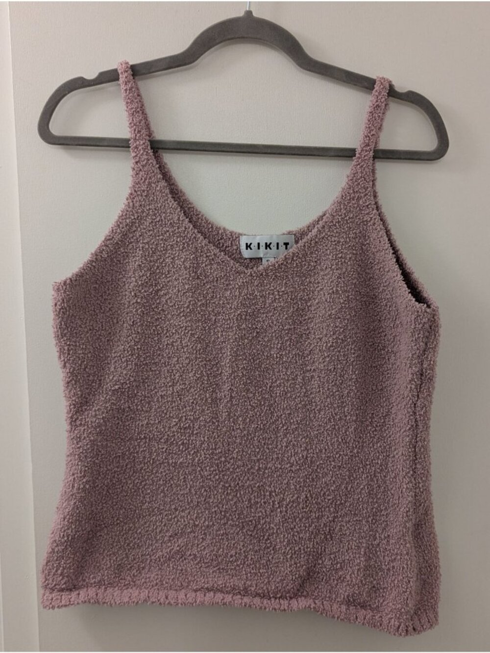Kikit Womens Pink Sherpa Tank Top Sleeveless Size Small